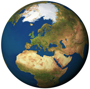 europe globe views - vue des globes europeen